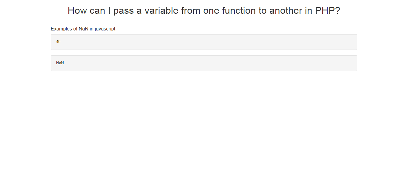 NaN in JavaScript with example