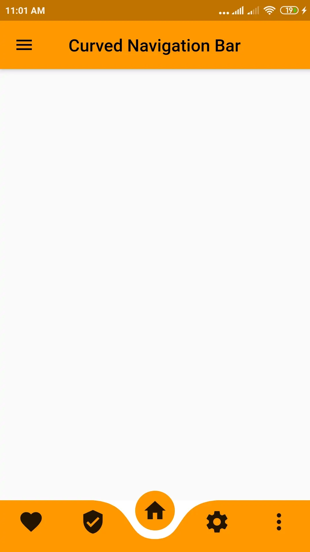 How to create curved Navigation Bar in flutter app