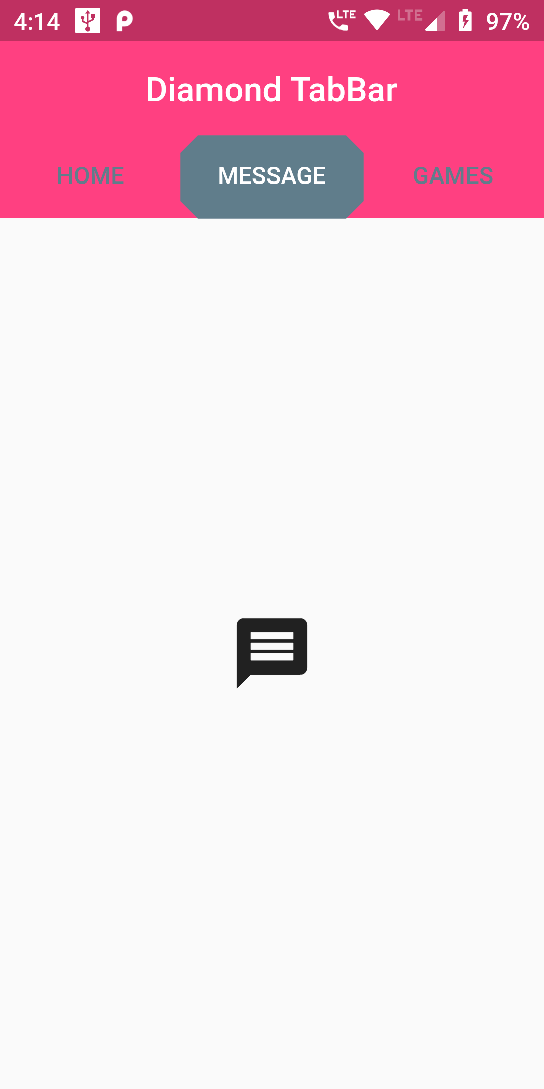 How to create Diamond tabBar in flutter app