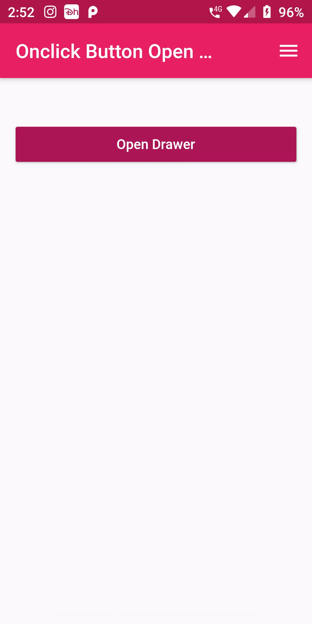 How To Onclick Button Open Drawer Using Flutter Android