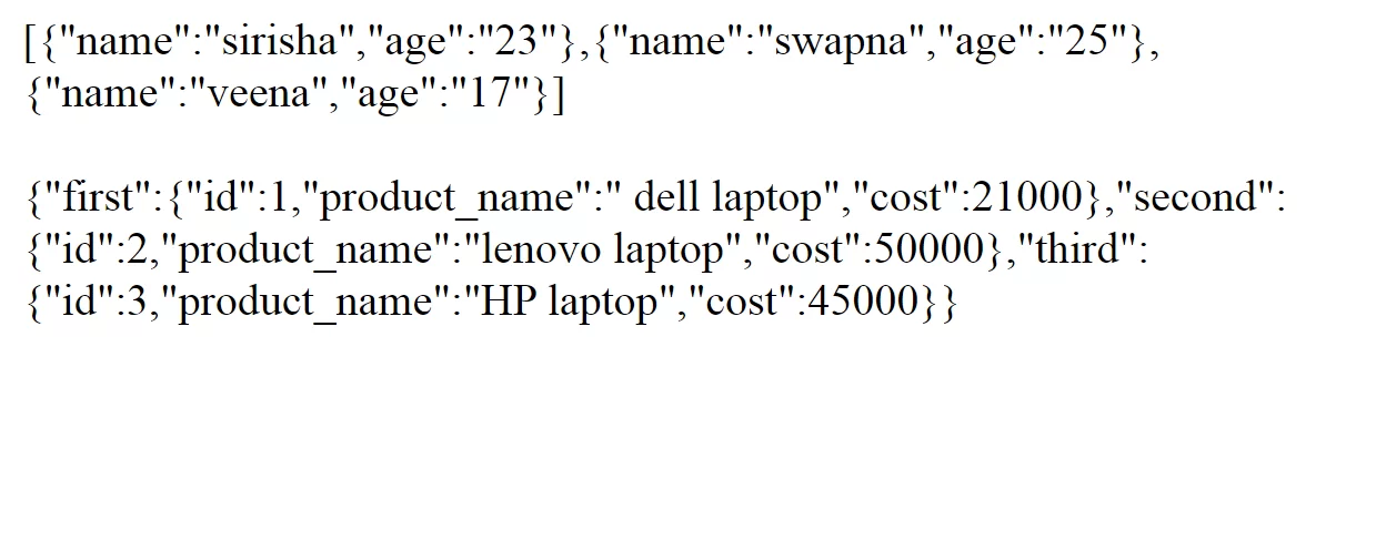 array for Json using php