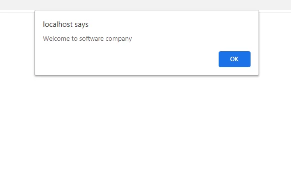 alret message box using php