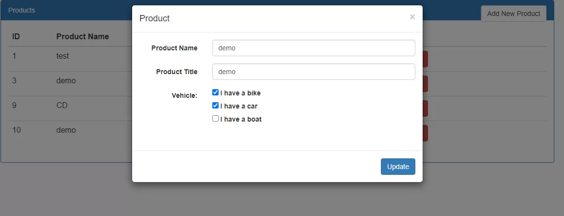 How To Update Check Box Using Ajax In Laravel