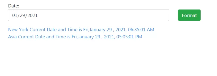How To Get Current Date And Time By Country Name With Ajax in Laravel