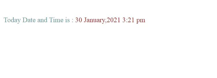 How To Display Current Date And Time Using Javascript